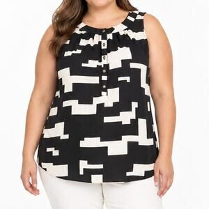 NWT Kenneth Cole Reaction Geo Print Tank XXL